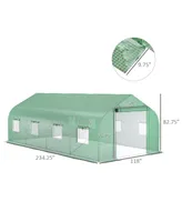 Outsunny 20' x 10' x 7' Walk-In Greenhouse