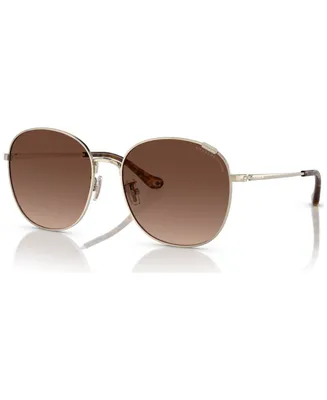 Coach Women's Polarized Sunglasses, C7996 - Shiny Light Gold