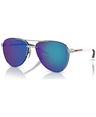 Prada Linea Rossa Men's Sunglasses, Ps 51YS - Silver