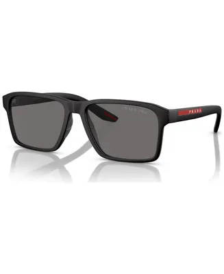 Prada Linea Rossa Men's Polarized Low Bridge Fit Sunglasses, Ps 05YSF