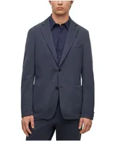 Boss by Hugo Men's Micro-Patterned Performance Slim-Fit Jacket