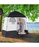 Outsunny Shower Tent, Pop Up Privacy Shelter for Camping, Dressing Changing Room, Portable Instant Outdoor Shower Tent Enclosure w/ 2 Rooms