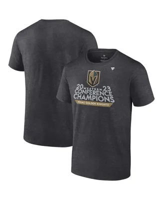 Men's Fanatics Heather Charcoal Vegas Golden Knights 2023 Nhl Western Conference Champs Locker Room T-shirt