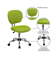 Emma+Oliver Mid-Back Mesh Padded Swivel Task Office Chair With Chrome Base