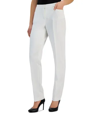 I.n.c. International Concepts Women's Mid-Rise L-Pocket Straight-Leg Pants, Regular, Long & Short Lengths