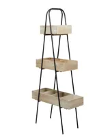 Brown Wood Indoor Outdoor 3 Tier Plant Stand