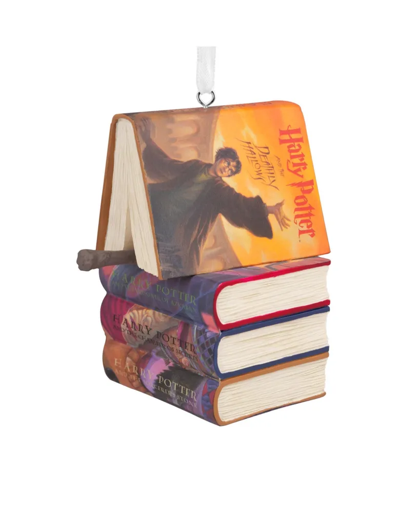 Hallmark Christmas Ornament Harry Potter Stacked Books and Wand - Multi