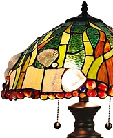 Dale Tiffany Coral Seashells Table Lamp with Night Light