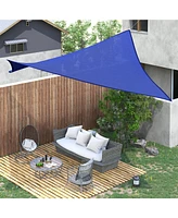 Outsunny 20' x 16' Rectangle Outdoor Patio Sun Sail Shade Canopy, Blue