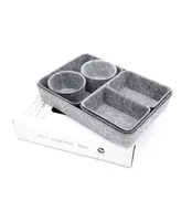 Welaxy 7 Piece Felt Drawer Organizer Set with Round Cups and Trays