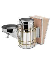 Honey Keeper Bee Hive Smoker Stainless Steel with Heat Shield Beekeeping Beehive Equipment