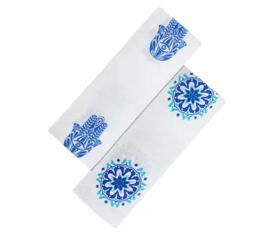 Malabar Baby Baby Gots Certified Organic Muslin Swaddle - Two-Pack Gift Set, Protector Series (Mandala + Hamsa)