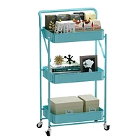 4 tier Rolling Utility Cart with Lockable Wheels