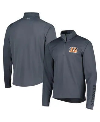 Men's Msx by Michael Strahan Charcoal Cincinnati Bengals Half-Zip Hoodie