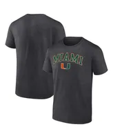 Men's Fanatics Heather Charcoal Miami Hurricanes Campus T-shirt