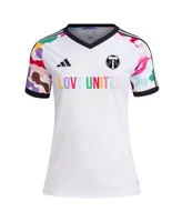 Women's adidas White Portland Timbers 2023 Pride Pre-Match Top