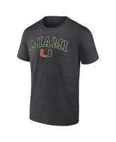 Men's Fanatics Heather Charcoal Miami Hurricanes Campus T-shirt