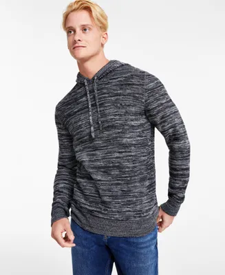 Sun + Stone Men's Solid Marled Hooded Sweater, Created for Macy's