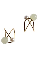 seree Colette - Jade and pearl ear cuffs