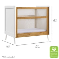 BreathableBaby Breathable Mesh 2-in-1 Mini Crib - Greenguard Gold Certified