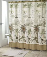 Avanti Colony Palm Tree Printed Shower Curtain, 72" x 72"