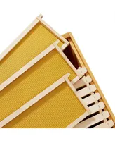 Honey Keeper 10 Assembled Beehive Frames with Waxed Natural Foundations for Beekeeping, 6-1/4 inch