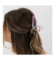 Headbands of Hope Looped Claw Clip - Pink + Yellow