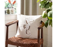 Safavieh Sanden Seahorse 18" x 18" Pillow