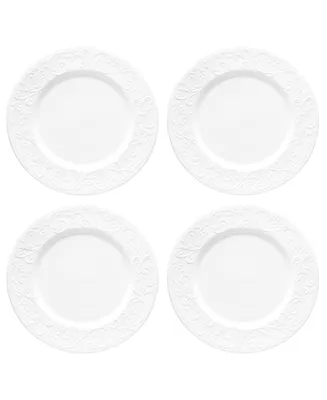 Lenox Opal Innocence Carved 4-Piece Dinner Plate Set