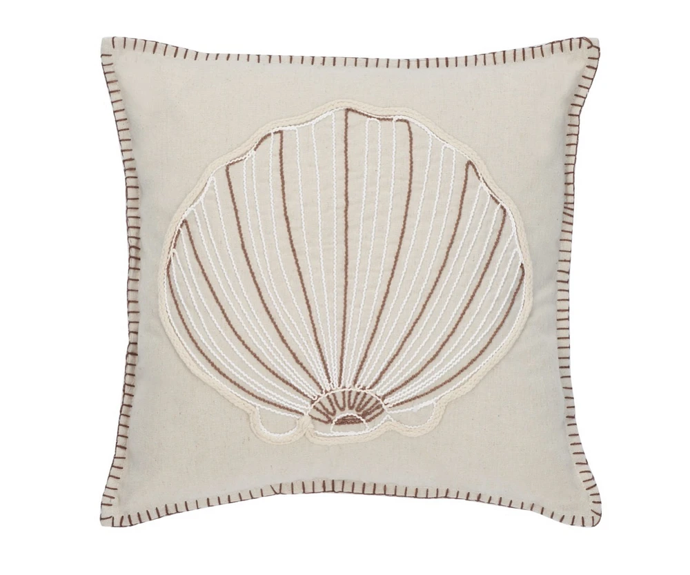 Safavieh Della Seashell 18" x 18" Pillow