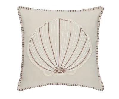 Safavieh Della Seashell 18" x 18" Pillow