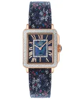 GV2 by Gevril Women's Padova Swiss Quartz Floral Leather Watch 30mm