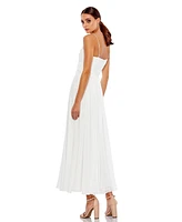 Mac Duggal Women's Ieena Faux Wrap Sleeveless Flowy Dress