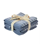 Skl Home Long Borough Turkish Cotton 4 Piece Washcloth Set, 12" x