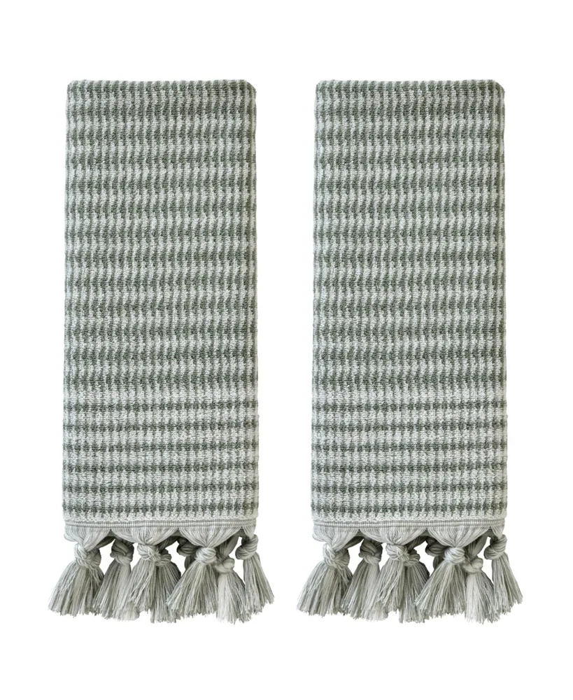 Skl Home Long Borough Turkish Cotton 2 Piece Hand Towel Set, 26" x 16"