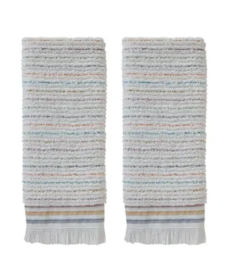 Skl Home Subtle Stripe Cotton 2 Piece Hand Towel Set, 26" x 16"