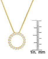 Diamond Open Circle 18" Pendant Necklace (1/2 ct. t.w.)