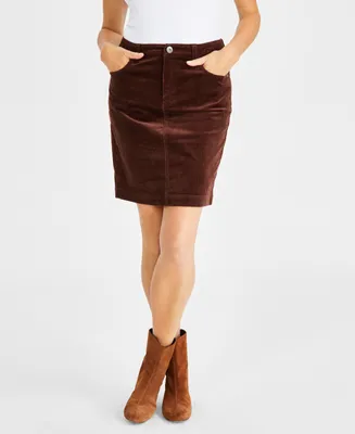 Style & Co Women's Corduroy Back Skirt, Created for Macy's