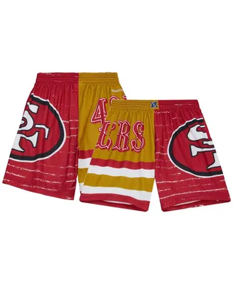 Men's Mitchell & Ness Scarlet San Francisco 49ers Jumbotron 3.0 Shorts