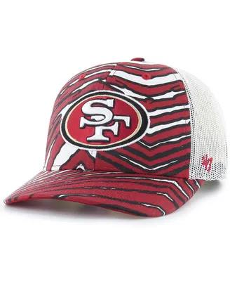 47 Brand '47 Scarlet, Natural San Francisco 49ers Rawhide Trucker  Adjustable Hat in Red for Men