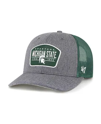Men's '47 Brand Charcoal Michigan State Spartans Slate Trucker Snapback Hat