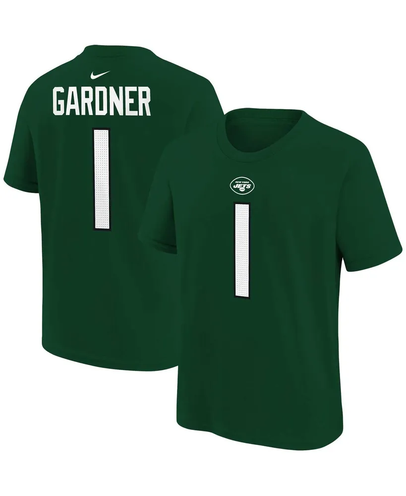 Little Boys and Girls Nike Sauce Gardner Green New York Jets Player Name and Number T-shirt