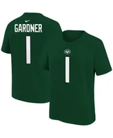 Little Boys and Girls Nike Sauce Gardner Green New York Jets Player Name Number T-shirt