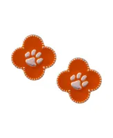 Women's Clemson Tigers Quatrefoil Earrings