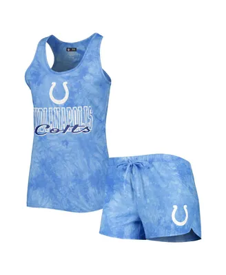 Women's Concepts Sport Royal Indianapolis Colts Billboard Scoop Neck Racerback Tank and Shorts Sleep Set