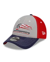 Men's New Era Red, Gray Jr Motorsports Snapback Adjustable Hat