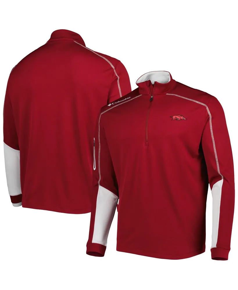 Men's Columbia Cardinal Arkansas Razorbacks Shotgun 2.0 Omni-Wick Quarter-Zip Jacket