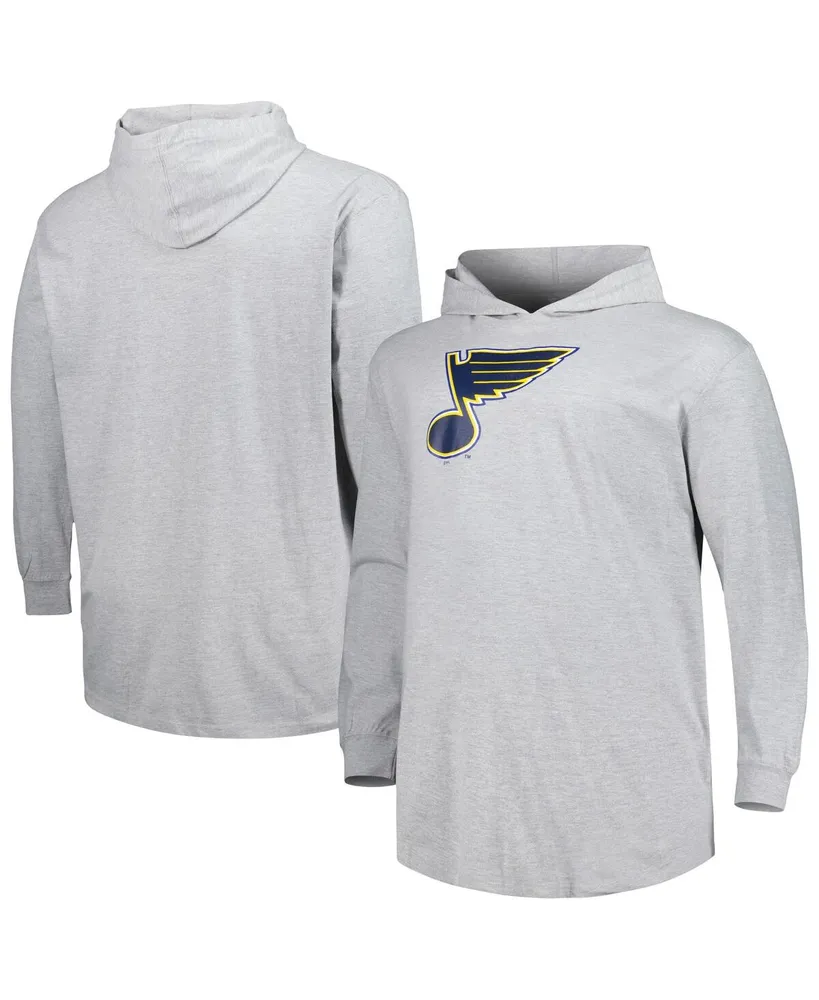 Men's Heather Gray St. Louis Blues Big and Tall Pullover Hoodie