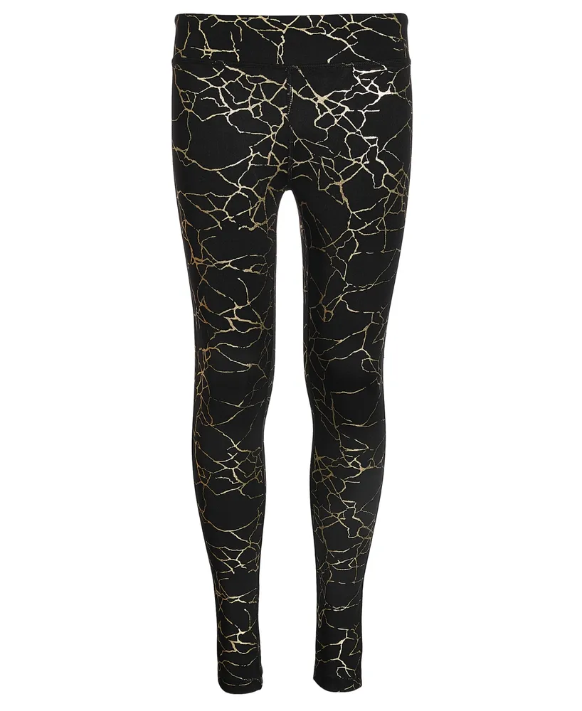 Id Ideology Big Girls Marble 7/8 Length Leggings, Created for Macy's