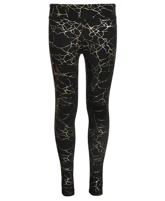 Id Ideology Big Girls Marble 7/8 Length Leggings, Created for Macy's